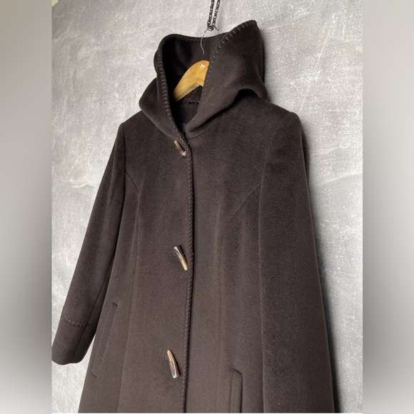 CINZIA ROCCA Brown Wool Women's Duffel Coat Made inItaly Size 42IT 6USA - Picture 2 of 6